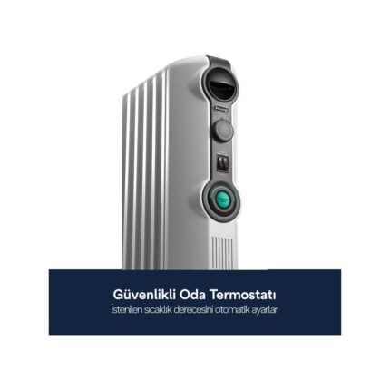 DeLonghi Radia S Comf 2500W 12 Dilim Beyaz Yağlı Radyatör Güvenli Isıtma Özelliği - Görsel 2