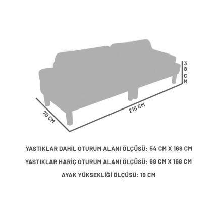 Zem Legna Bohem Kanepe, Açık Krem - Görsel 5