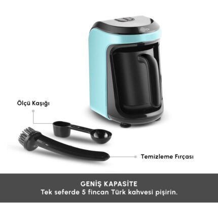 Karaca Hatır Hüps Aroma Sütlü Türk Kahve Makinesi Aqua Green - Görsel 5