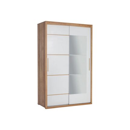 ModaLife Tuana 140 cm Sürgülü Gardırop - Ceviz&beyaz - Görsel 2