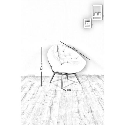 AVYNA Avantgarde Milano Design Berjer | Tay Tüyü Krem Kumaşlı Modern Tekli Koltuk | Konforlu Dinlenme & Kitap Okuma Koltuğu - Görsel 3