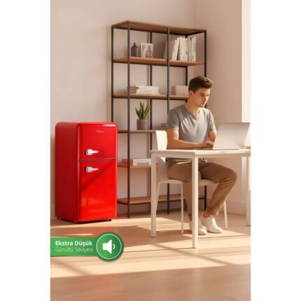 Kiwi KRF-2586 Retro Çift Kapılı Mini Buzdolabı - Görsel 5