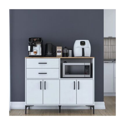 Industrial Living 4 Kapaklı 2 Çekmeceli Mdf Dolap, Şık, Fonksiyonel ve Uzun Ömürlü Depolama Ünitesi