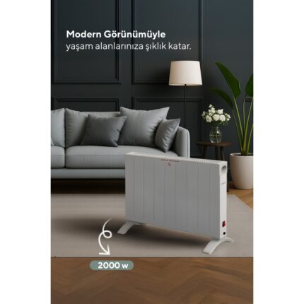 Kumtel Beyaz Konvektör Isıtıcı 2000W HC-2930 - Görsel 5