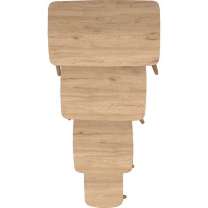 Vovvahome Luci 4lü Mdf Ahşap Zigon Sehpa Meşe - Görsel 5