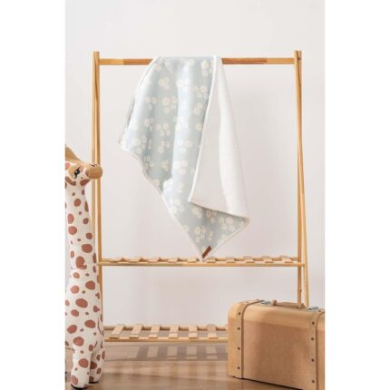 Mena Rise Fluffy Bebek Battaniyesi 70X100 cm Yeşil Desen