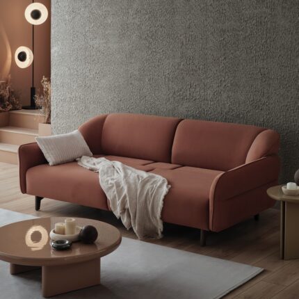Enza Home Hera Koltuk Takımı - Koyu Somon - Görsel 3