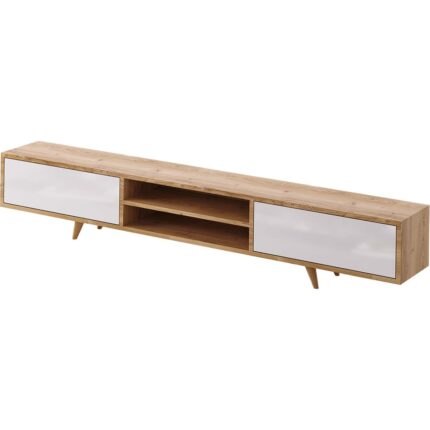 Storish Soft Tv Sehpası Beyaz / Meşe 170 Cm - Görsel 3