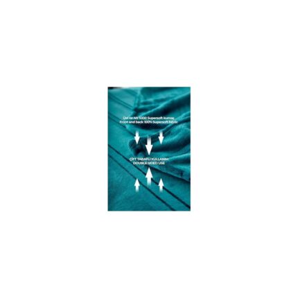 Mena Rise Yumuşak Çift Kişilik Battaniye 180X230 cm Turkuaz - Görsel 2