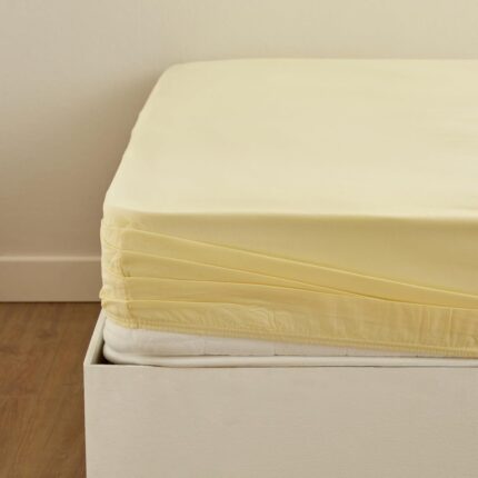 Mena Rise Fitted Tek Kişilik Çarşaf Sarı 100X200+30 cm
