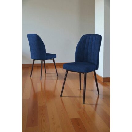 Baresmu Bara Siyah Mermer 80X132 Açılabilir Sunta Masa Yemek Odası Takımı, Mutfak Takımı 6 Adet Sandalye - Görsel 3