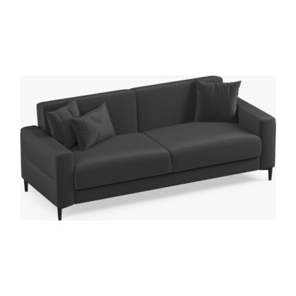 Enza Home Briza Plus Kadife Dokulu, 3'lü Yataklı Koltuk - Koyu Haki/antrasit