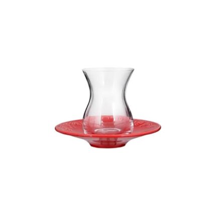 AyrStore Suzanne Seasons Kırmızı 6 Kişilik Çay Takımı - Görsel 2