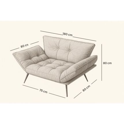AVYNA Elite Comfort Collection – Ikili Yataklı Koltuk | Mekanizmalı Kanepe | Ergonomik Çekyat | Turuncu - Görsel 4