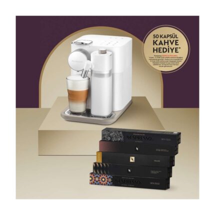 Nespresso F541 Gran Latissima Süt Çözümlü Kahve Makinesi,Beyaz