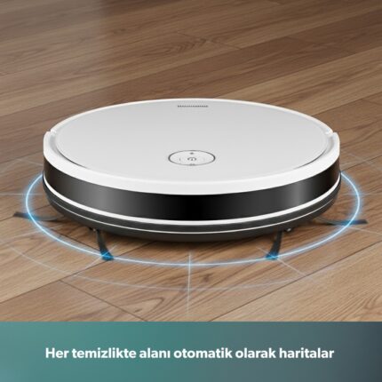 Homend Alex 1288H Moplu ve Akıllı Robot Süpürge Gyroscope Beyaz - Görsel 3