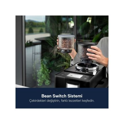 Delonghi Rivelia Tam Otomatik Kahve Makinesi 16 Farklı Içecek - Bean Switch - 3.5"" Renkli Ekran - Siyah - 2kg Kahve EXAM440 - Görsel 3