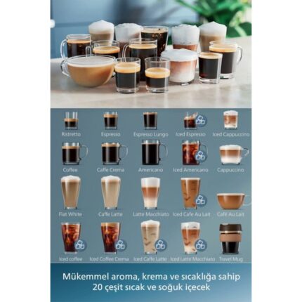 Philips 5500 Serisi Lattego 20 Farklı Sıcak Soğuk Içecek Tam Otomatik Espresso Makinesi  - EP5543 - Görsel 2
