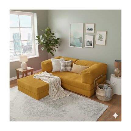 Dechome 200X200 Köşe Takımı |kadife | Köşe Koltuk | Modüler Köşe Takımı | Yataklı L Koltuk | Fitilli Kadife | Yıkanabilir Fitilli Kadife Kumaş - Görsel 2