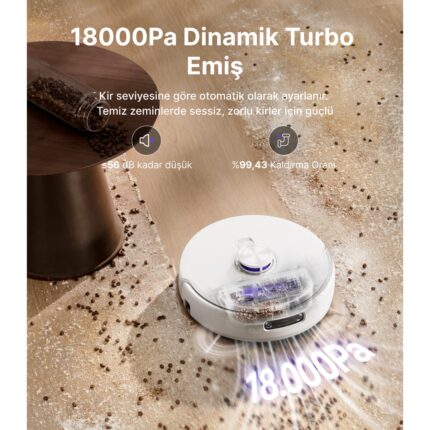 Narwal Freo Z10 Ultra Akıllı Robot Süpürge Gümüş,18.000PA Emiş Gücü - Görsel 3
